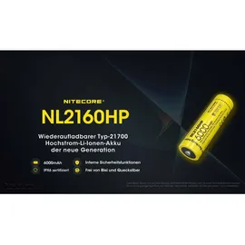 Nitecore NL2160HP 21700 6000 mAh 1 St.