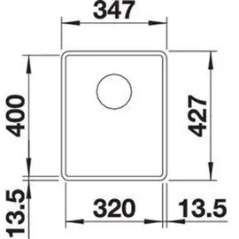 Blanco Subline 320-F weiß + Handbetätigung + InFino