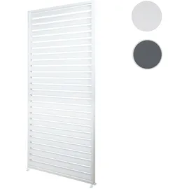 Mendler Aluminium Lamellenwand für Pergola HWC-N94 3x3m 2,13 x 0,94 m Weiß
