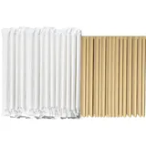 Caiyloxn Bubble Tea Strohhalme 150 Stück Papierstrohhalme 210 x 12mm Trinkhalme Papier Biologisch Abbaubare Braun Papier Trinkhalme Geeignet für Partys Hochzeiten und Anlässe