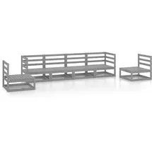 vidaXL Garten-Lounge-Set 6-tlg. grau Kiefer