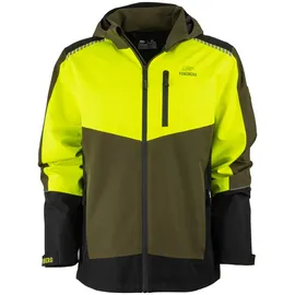Forsberg Skogar Softshelljacke neonorange/darkoliv S