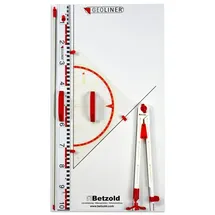 Geoliner Tafelzeichengerät Delta 100 cm Geräteplatte Geodreieck 5-teilig Weiß
