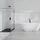 bad land SET Duschwanne 90x140 Rechteck Schwarz + Walk-In Dusche 140x195 Transparentes Glas