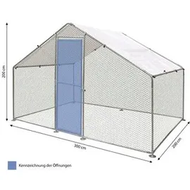 Karlie Freilaufgehege Doerak 300 x 200 x 200 cm silber