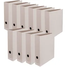 Falken Vegan-Ordner Pure Raw DIN A4 80 mm Grau 10 St.