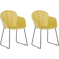 Esszimmerstuhl 2er Set SYLVA Gelb