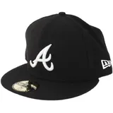 New Era Atlanta Braves MLB Black Base Black White 59Fifty Basecap - 7 3/8-59cm (L)