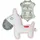 Tiny Doodles Tierball Doggy Doodles Donkey Hundespielzeug Hellgrau