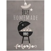 Primaflor Primaflor-Ideen in Textil Fußmatte »BBQ Grillunterlage HOMEMADE« rechteckig 5 mm Höhe Grillmatte ideal als Bodenschutz, mit Spruch, rutschhemmend, waschbar, grau