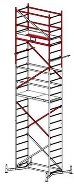 Arbeitsgerüst aus Aluminium, 2. Aufstockung