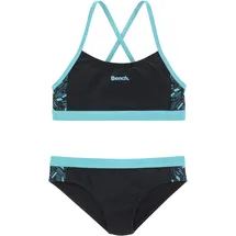 BENCH Bustier-Bikini blau/schwarz 122/128