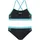 BENCH Bustier-Bikini blau/schwarz 122/128