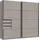 WIMEX Schwebetürenschrank WIMEX "Tilburg", grau (saharagrau, durchgängige türfront glas saharagrau, absetzung grafit), B:225cm H:208cm T:65cm, Spanplatte, Schränke, Schwebetürenschrank, mit Glaselementen