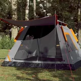 vidaXL Kuppelzelt 5 Personen Grau/Orange