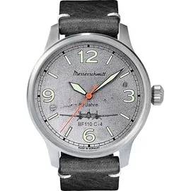 Messerschmitt BF110-ALU-L Herrenuhr Leder 40 mm