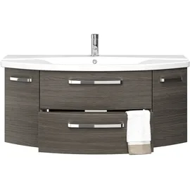 Pelipal Waschtischunterschrank 2 Drehtüren 2 Auszüge 116,3 x 49,2 x 46 cm Grau