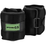 SPOKEY FORM 2 x 0,5 kg / 1 kg / 1,5 kg / 2 kg / 3 kg Handgelenkgewichte Gewichtsmanschetten verstellbares Knöchelgewicht für Arme oder Beine, Schwarz (2, Kilogramm)