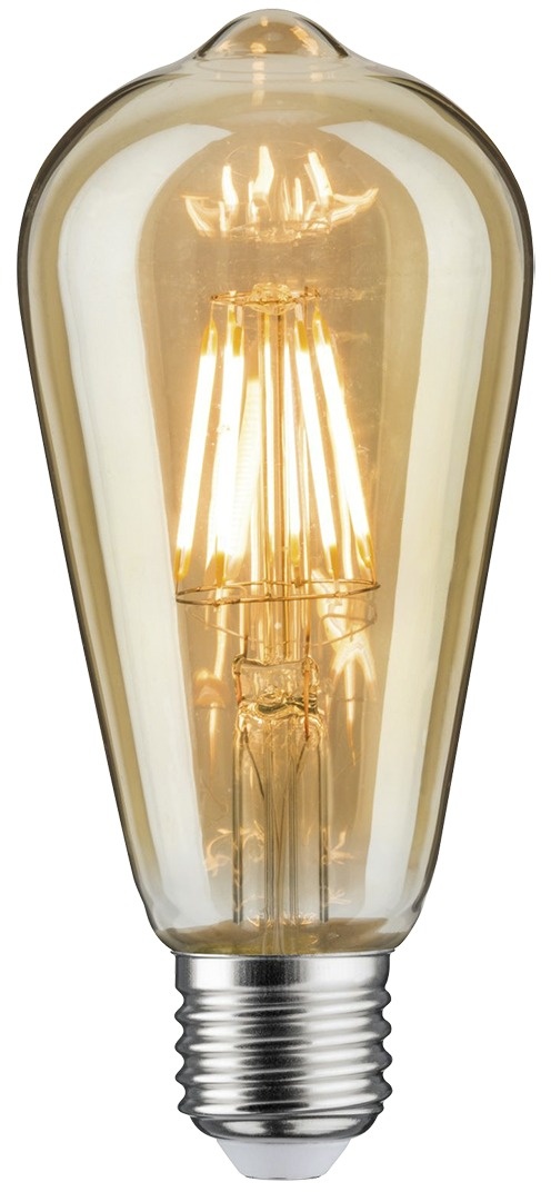 LED-Rustika E27/6W, 500lm, 1700K , gold , Maße (cm): H: 14,5  Ø: 6.4