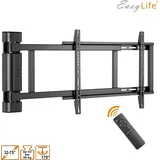 Easy Life EasyLife - TV Wandhalterung elektrisch schwenkbar, 32-75 Zoll, VESA bis 600x400 (schwarz) - Schwarz