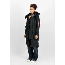 Alpha Industries Long Fishtail Jacke - Black - XS