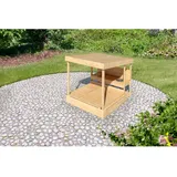 Karibu Sandkasten Max Naturbelassen 122,5 x 111,5 x 135,5 cm