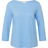s.Oliver Shirt mit Flammgarnstruktur Blau 3XL