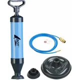 AGT Pömpel 2in1-Saugglocke & Abflussreiniger + Hochdruck-Universal-Schlauch 3 m