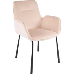 Kayoom Polsterstuhl »Stuhl Eliot 125, Retro-Stuhl, elegantes Design in schlichter Gestaltung«, 1 St., stilvoll, pflegeleicht, Rückenlehne mit stilvoller Ziernaht Kayoom Creme