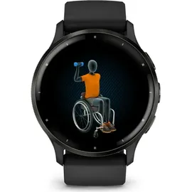 Garmin Venu 3 schwarz / schiefergrau mit Silikonarmband