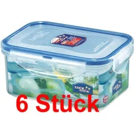 wns-emg-world Frischhaltedose rechteckig transparent 15,1 x 10,8 x 6,9 cm 0,6 l 6-teiliges Set