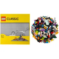 LEGO Classic Mega-Bauspaß 1000 bunte Bausteine, Sondersteine + 1 graue Platte 1000 Teile