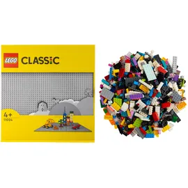LEGO Classic Mega-Bauspaß 1000 bunte Bausteine, Sondersteine + 1 graue Platte 1000 Teile