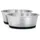 LIONTO 2er Set Futternapf aus Edelstahl, robuster, rutschfester Napf für Hunde & Katzen, spülmaschinengeeignet & geruchlos, 950 ml