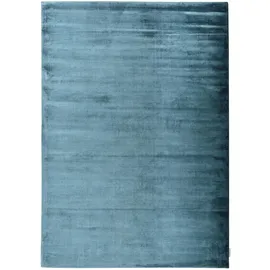 TOM TAILOR Webteppich Shine uni«, rechteckig, 65x135 cm Viskose, handgewebt, mit elegantem Schimmer 447170-31 aquablau 8 mm,