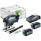 Festool CARVEX PSBC 420-Basic Stichsäge 18 V 120 mm + 2x Akku 5,0 Ah + Lader