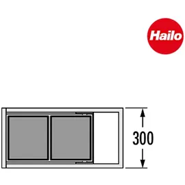 HAILO Abfallsammler Tandem 15/15 dunkelgrau | Dunkelgrau