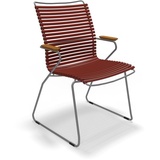 Houe CLICK Dining Chair große Rückenlehne mit Bambusarmlehnen Paprika