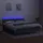 vidaXL Boxspringbett mit Matratze & LED Dunkelgrau 180x200 cm Stoff