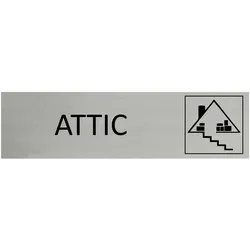 CombiCraft Aluminium Türschild Attic 165x45mm mit 3M-Tape