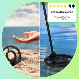casativo tools Metalldetektor digital wasserdicht mit LCD Display und Pinpointing-Funktion