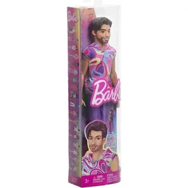 Mattel HRH26 Barbie Fashionistas Ken-Puppe brünett im Totally Hair Look