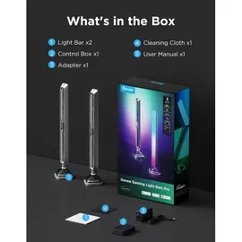 Govee - Smart RGBIC Gaming Pro Lichtpaneele Matter Wi-Fi - Schwarz