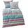 Traumschlaf Seersucker Segelschiff Blau/Rot 155 x 220 cm + 80 x 80 cm