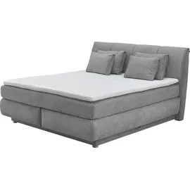 Jockenhöfer Gruppe Boxspringbett, mit Bettkasten, Kaltschaum-Topper und Zierkissen, grau Komplettbetten, 75107420-0 Microfaser,