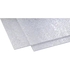 Gutta Polystyrol-Platte 5 mm Tropfen Transparent 1000 mm x 1000 mm