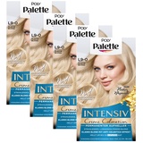 Palette POLY Intensiv Creme Coloration L9-0 Platin Blond Stufe 3 (4 x 135 ml), Permanenter Aufheller für strahlendes, langanhaltendes Blond, Anti-Gelbstich-Effekt