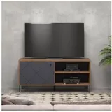 trendteam TV-Unterteil TV-Möbel Fernsehschrank Lowboard HiFi Schrank 123x56x40cm - Dunkelgrau