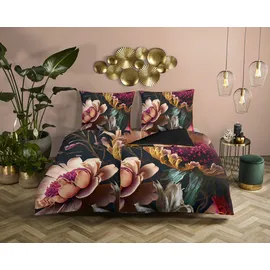 DESCANSO Straizo Blume Anthrazit 200 x 200 cm + 2 x 80 x 80 cm