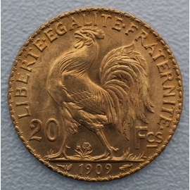 Monnaie de Paris Goldmünze 20 Francs - Hahn